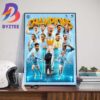 Manchester City Are The 2023-2024 Premier League Champions For The First Club To Win 4th Premier League Titles In A Row Wall Decor Poster Canvas