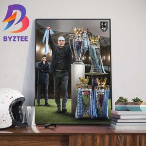 Manchester City Becomes The First Team In The History Of England To Win The League Title In 4th Consecutive Seasons Wall Decor Poster Canvas