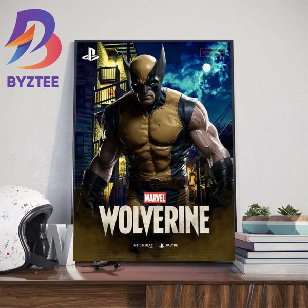 Marvel Wolverine on PS5 Official Poster Wall Decor Poster Canvas