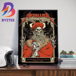 Metallica World Tour M72 Milan I-Days Milano at Ippodromo Snai La Maura Milan Italy May 29th 2024 Home Decor Poster Canvas