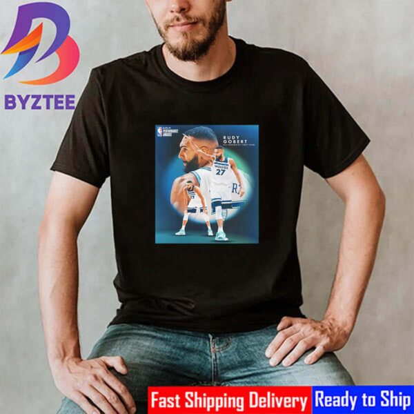 Minnesota Timberwolves Rudy Gobert 2024 All-Defensive First Team NBA Performance Awards Classic T-Shirt