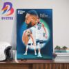 Minnesota Timberwolves Jaden McDaniels 2024 All-Defensive Second Team NBA Performance Awards Wall Decor Poster Canvas
