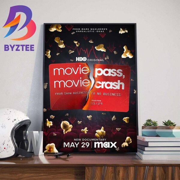 MoviePass MovieCrash From Show Business To No Business On HBO Official Poster Wall Decor Poster Canvas