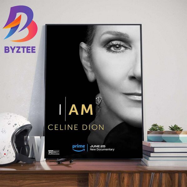 New Documentary Official Poster I Am Celine Dion June 25th 2024 Wall Decor Poster Canvas