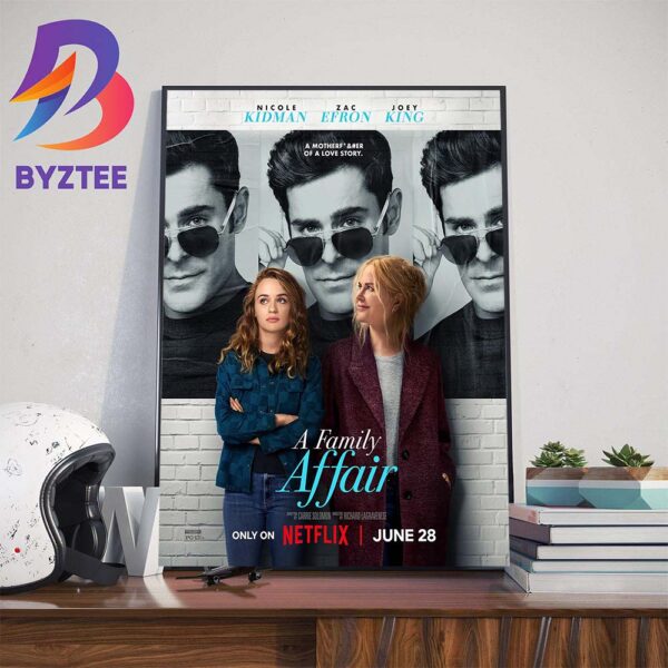 Official Poster A Family Affair With Starring Nicole Kidman Zac Efron And Joey King Wall Decor Poster Canvas
