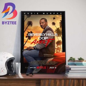 Official Poster Beverly Hills Cops Axel F With Starring Eddie Murphy Wall Decor Poster Canvas