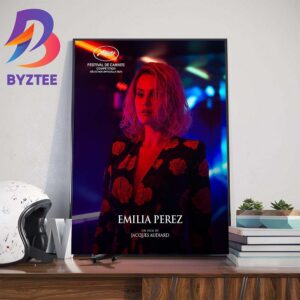 Official Poster Emilia Perez of Jacques Audiard With Starring Selena Gomez Karla Sofia Gascon And Zoe Saldana Wall Decor Poster Canvas