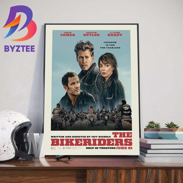 Official Poster For The Bikeriders Home Decor Poster Canvas