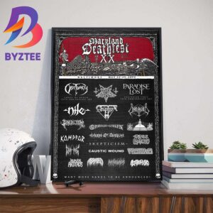 Paradise Lost Draconian Times 30th Anniversary Set For Maryland Deathfest 20th Edition At Baltimore May 22-25th 2025 Wall Decor Poster Canvas