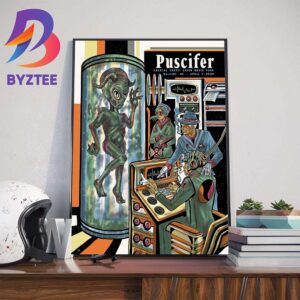 Puscifer Poster At Coastal Credit Union Music Park Raleigh NC April 7th 2024 Home Decor Poster Canvas