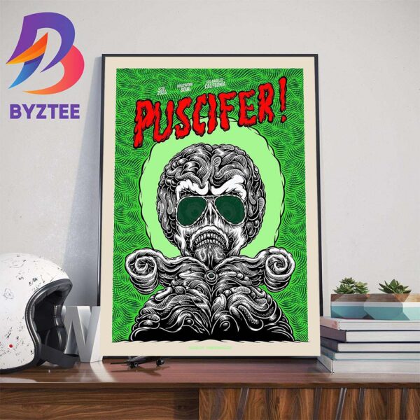 Puscifer Poster At The Hollywood Bowl Los Angeles CA April 20th 2024 Home Decor Poster Canvas