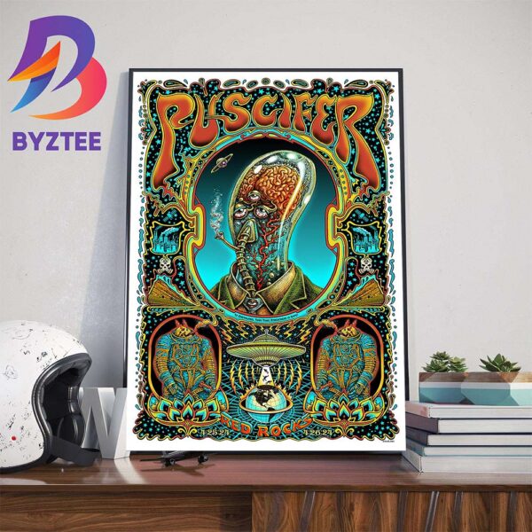 Puscifer Poster At The Red Rocks Amphitheatre Morrison CO April 25th-26th 2024 Home Decor Poster Canvas