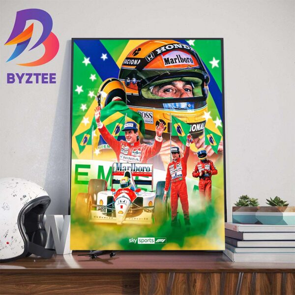Remembering The Great Ayrton Senna 30th Anniversary Home Decor Poster Canvas