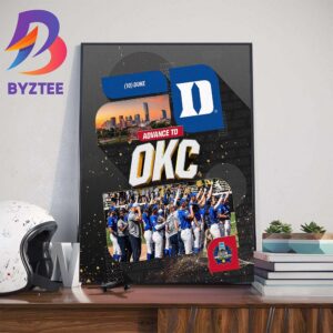 Road To WCWS Duke Softball Advance To OKC 2024 NCAA Womens College World Series Wall Decor Poster Canvas
