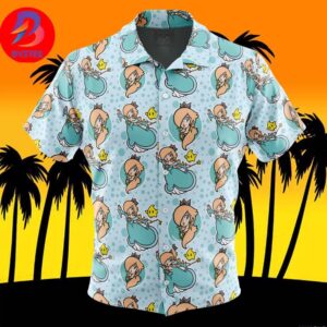 Rosalina Super Mario Bros For Men And Women In Summer Vacation Button Up Hawaiian Shirt