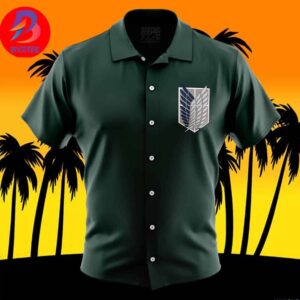 Scouting Regiment Attack on Titan For Men And Women In Summer Vacation Button Up Hawaiian Shirt