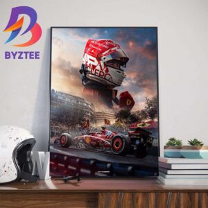 Scuderia Ferrari F1 Team Charles Leclerc A Win At Home At Monaco GP Wall Decor Poster Canvas