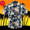 Snorlax Pattern Pokemon For Men And Women In Summer Vacation Button Up Hawaiian Shirt