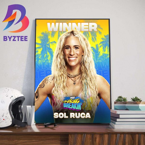 Sol Ruca Comes Out On Top In The Beach Brawl At NXT Spring Breakin Home Decor Poster Canvas