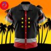 SOS Brigade The Melancholy of Haruhi Suzumiya For Men And Women In Summer Vacation Button Up Hawaiian Shirt