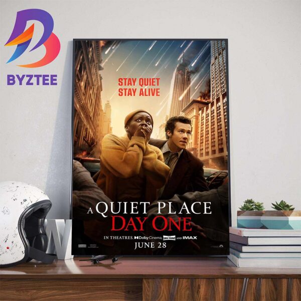 Stay Quiet Stay Alive A Quiet Place Day One Official Poster Wall Decor Poster Canvas