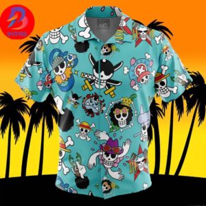Strawhats Jolly Roger One Piece For Men And Women In Summer Vacation Button Up Hawaiian Shirt