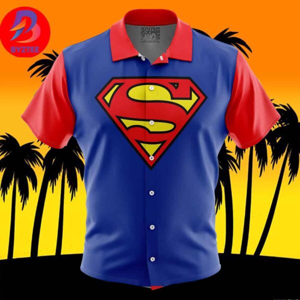 Superman DC Comics For Men And Women In Summer Vacation Button Up Hawaiian Shirt