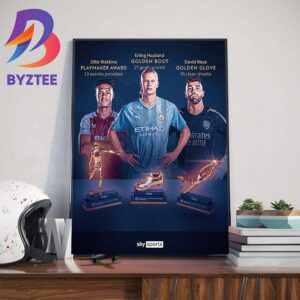 The 2023-2024 Premier League Golden Awards Wall Decor Poster Canvas