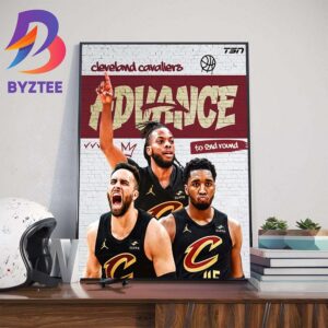 The Cavs Take Game 7 To Advance To Round 2 NBA Playoffs 2024 Home Decor Poster Canvas