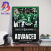The Edmonton Oilers Advance To The Second Round 2024 Stanley Cup Playoffs Home Decor Poster Canvas