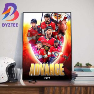 The Florida Panthers Advance To 2nd Round 2024 Stanley Cup Playoffs Home Decor Poster Canvas