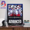 The New York Rangers Advanced To Round 2 Stanley Cup Playoffs 2024 Home Decor Poster Canvas
