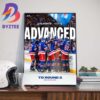 The New York Rangers Advanced To Round 2 Stanley Cup Playoffs 2024 Home Decor Poster Canvas