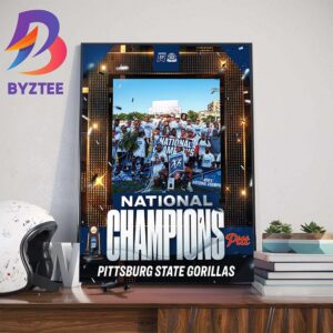 The Pittsburg State Gorillas Are The 2024 NCAA DII Mens Outdoor Track And Field National Champions Wall Decor Poster Canvas