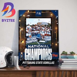 The Pittsburg State Gorillas Are The 2024 NCAA DII Womens Outdoor Track And Field National Champions Wall Decor Poster Canvas