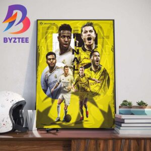 The UEFA Champions League 2023-2024 Final Is Set Borussia Dortmund vs Real Madrid CF Home Decoration Poster Canvas