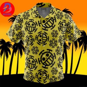 Trafalgar Law Jolly Roger One Piece For Men And Women In Summer Vacation Button Up Hawaiian Shirt