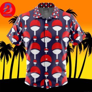 Uchiha Clan Crest Naruto Shippuden For Men And Women In Summer Vacation Button Up Hawaiian Shirt