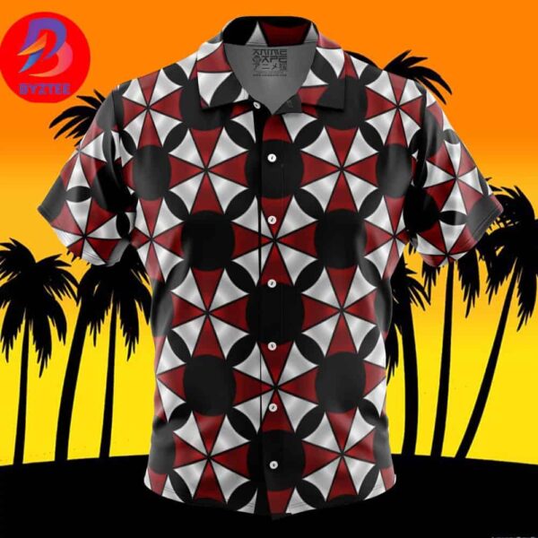 Umbrella Corporation Resident Evil For Men And Women In Summer Vacation Button Up Hawaiian Shirt