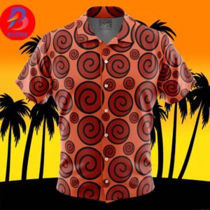 Uzumaki Clan Crest Naruto Shippuden For Men And Women In Summer Vacation Button Up Hawaiian Shirt