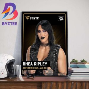 WWE Superstar Rhea Ripley At Fanatics Fest NYC Appearing August 18th Wall Decor Poster Canvas