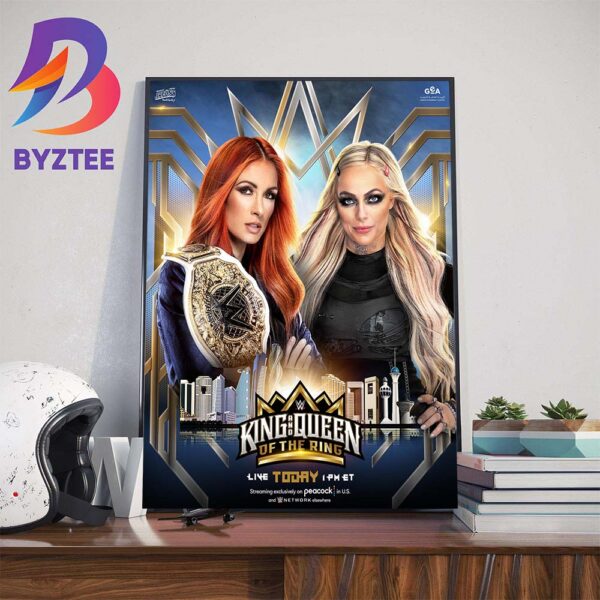 WWE Womens World Champion Becky Lynch Vs LIV Morgan At WWE King And Queen Of The Ring 2024 Wall Decor Poster Canvas
