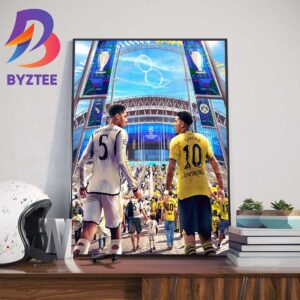 Wembley Stadium 8th European Final Is Set For Borussia Dortmund vs Real Madrid 2023-2024 Season Home Decoration Poster Canvas