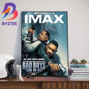 Will Smith And Martin Lawrence In Bad Boys Ride Or Die IMAX Official Poster Wall Decor Poster Canvas