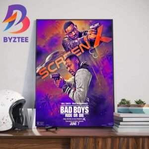 Will Smith And Martin Lawrence In Bad Boys Ride Or Die ScreenX Official Poster Wall Decor Poster Canvas