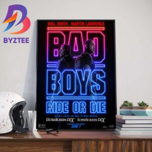Will Smith And Martin Lawrence In Bad Boys Ride Or Die UltraScreen DLX And SuperScreen DLX Official Poster Wall Decor Poster Canvas