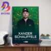 Xander Schauffele Champion The 2024 PGA Championship For The First Major Victory Wall Decor Poster Canvas