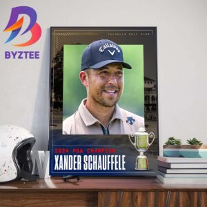 Xander Schauffele Wins The First Career Major At The 2024 PGA Championship Wall Decor Poster Canvas