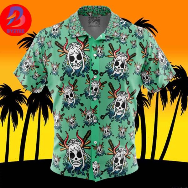 Yamato Jolly Roger One Piece For Men And Women In Summer Vacation Button Up Hawaiian Shirt