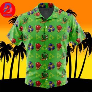 Zelda Spiritual Stones Legend of Zelda For Men And Women In Summer Vacation Button Up Hawaiian Shirt